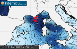 Kitempu - Prévision vague Lundi 21 Février 2022