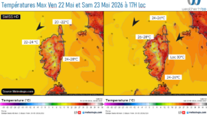 Maximales - Source: Meteologix.com - Illustration: Kitempu